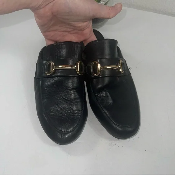 Steve Madden Kandi black leather loafer mules size 6 - Picture 2 of 9